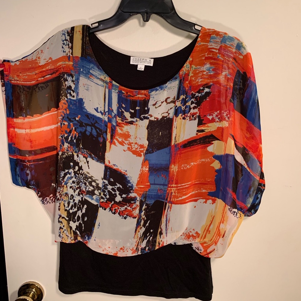 Colorful sheer blouse